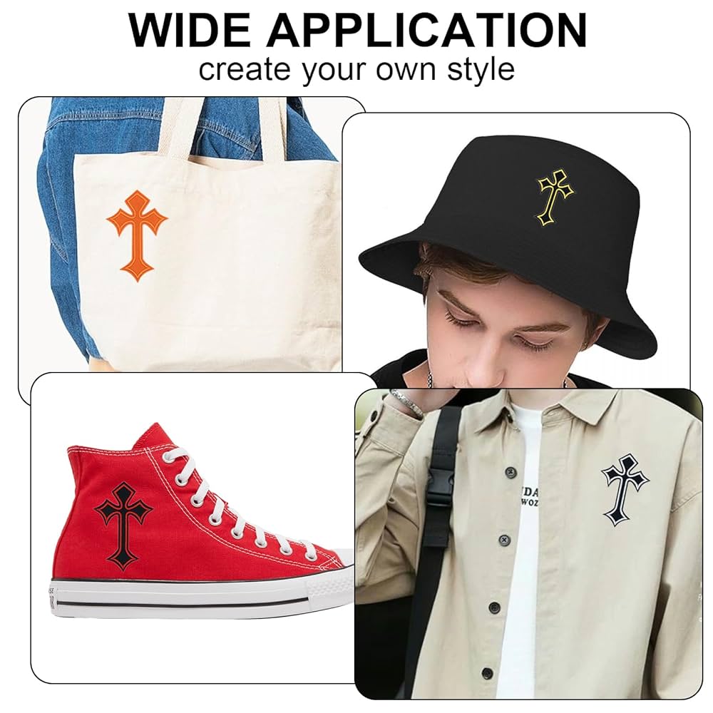 Amazon.com: QIYUDA 26 PCS Cross Patches Iron on, DIY Chrome